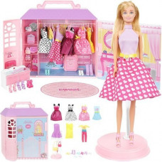 Barbie domček s oblečením a bábikou Iso Trade - 10316