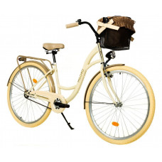 Mestský retro bicykel 1-prevodový LUX MILORD 28 " cream cappuccino