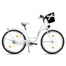 Mestský retro bicykel 3-prevodový LUX MILORD 28 " biely