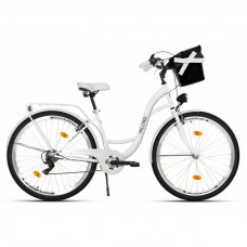 Mestský retro bicykel 7-prevodový LUX MILORD 28 " biely