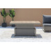 Rohové záhradné polyratanové sedenie + nastaviteľný stôl s keramickou doskou - 201507