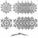 Vianočné ozdoby hviezdy 12 ks SPRINGOS CA0749 - strieborné