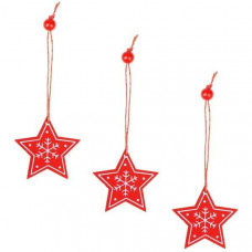 Vianočné ozdoby 3 ks SPRINGOS CA0649 - hviezdy