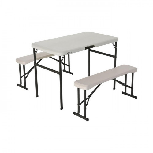 Zostava 2 lavičiek + stola LIFETIME 80352 - biela